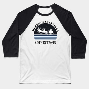 Merry Quarantined Christmas Night Baseball T-Shirt